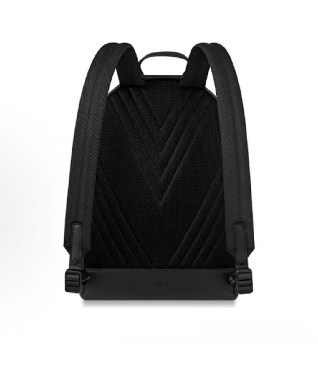 LOUIS VUITTON Антрацитовый кожаный рюкзак, фото 2