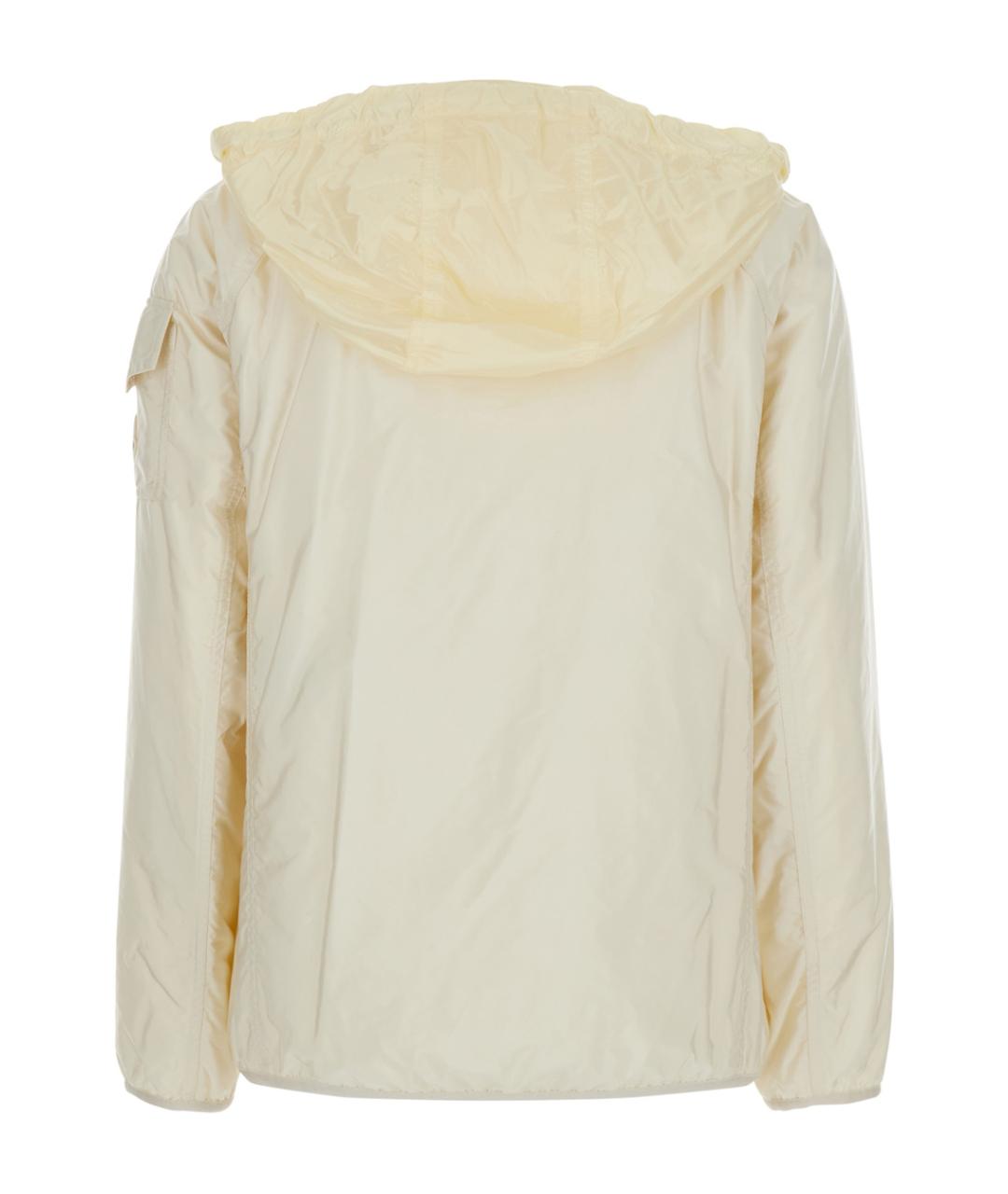 MONCLER Белый полиамидовый пуховик, фото 2