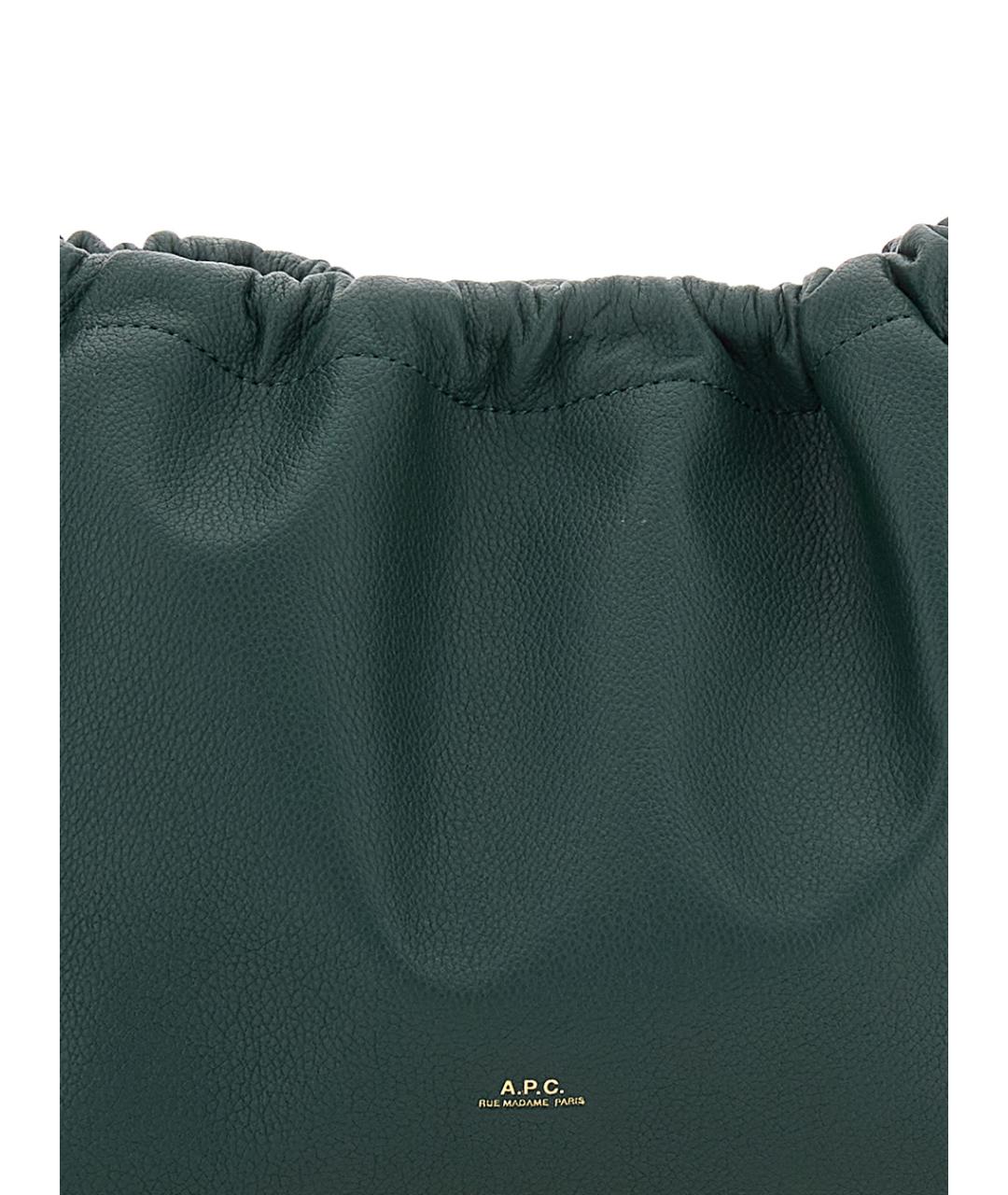 A.P.C. Зеленая сумка через плечо из искусственной кожи, фото 3