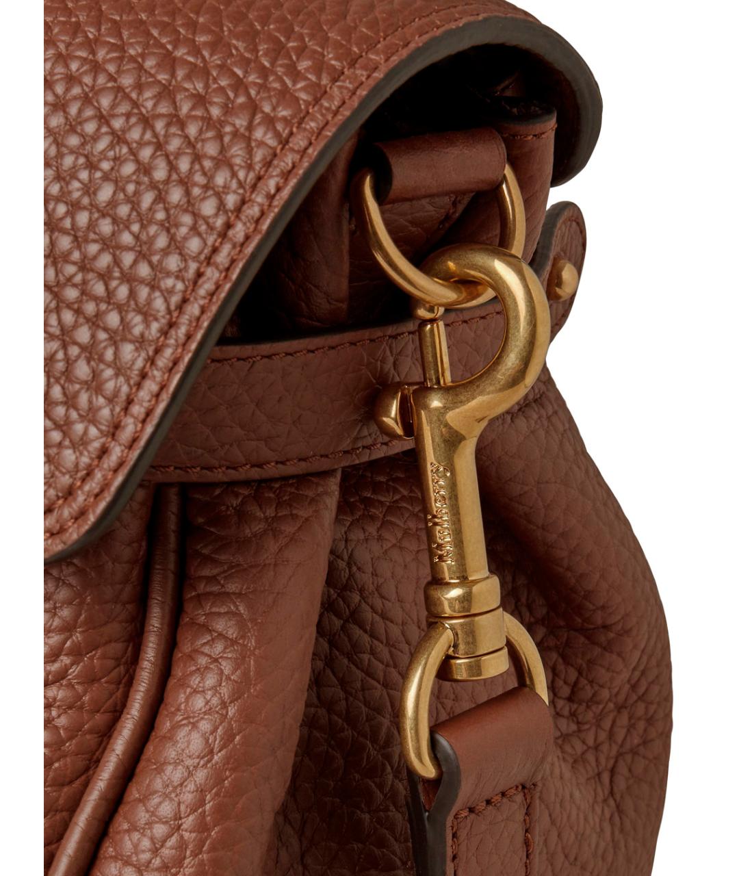 MULBERRY Коричневая кожаная сумка с короткими ручками, фото 4