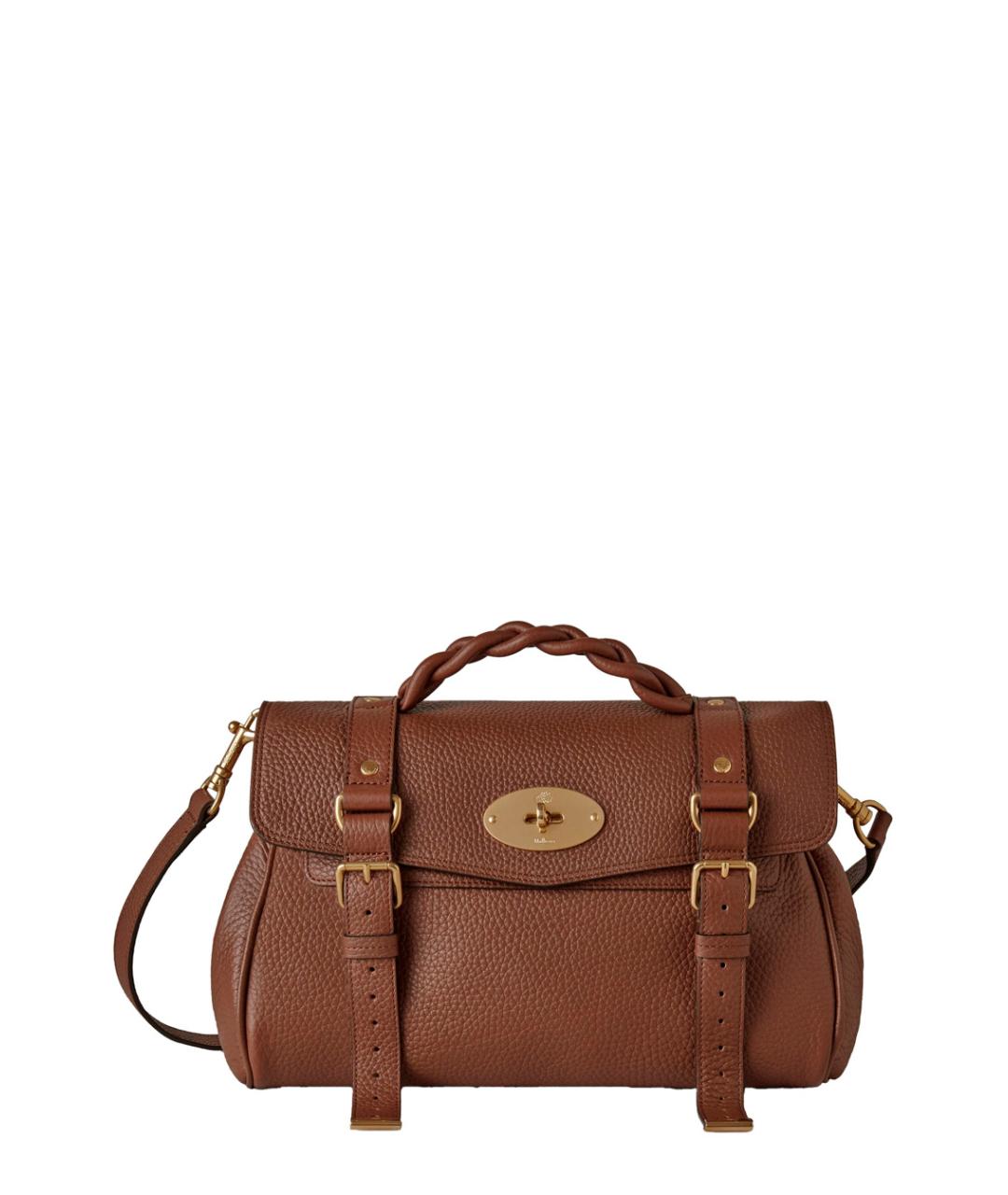 MULBERRY Коричневая кожаная сумка с короткими ручками, фото 1