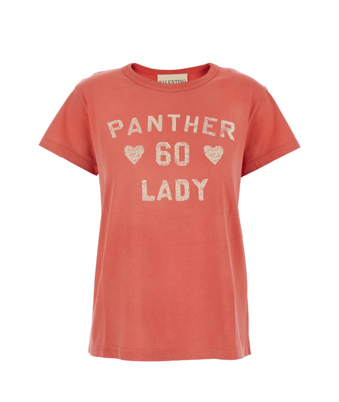 VALENTINO Красная хлопковая футболка, фото 1