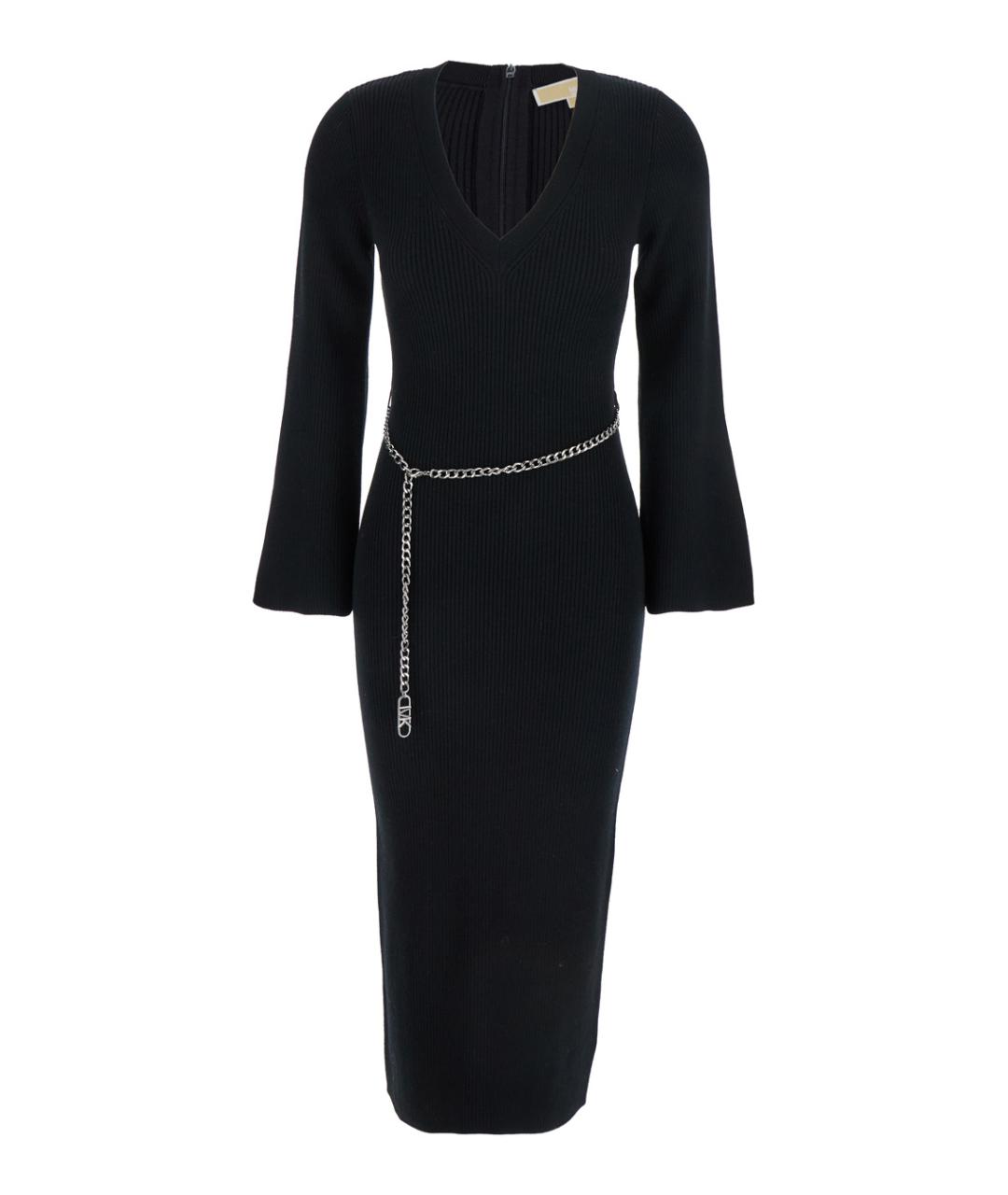 MICHAEL MICHAEL KORS Черное шерстяное платье, фото 1