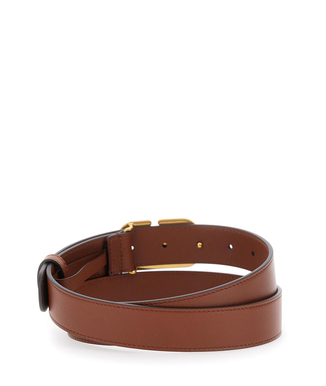 VALENTINO Коричневый кожаный ремень, фото 2