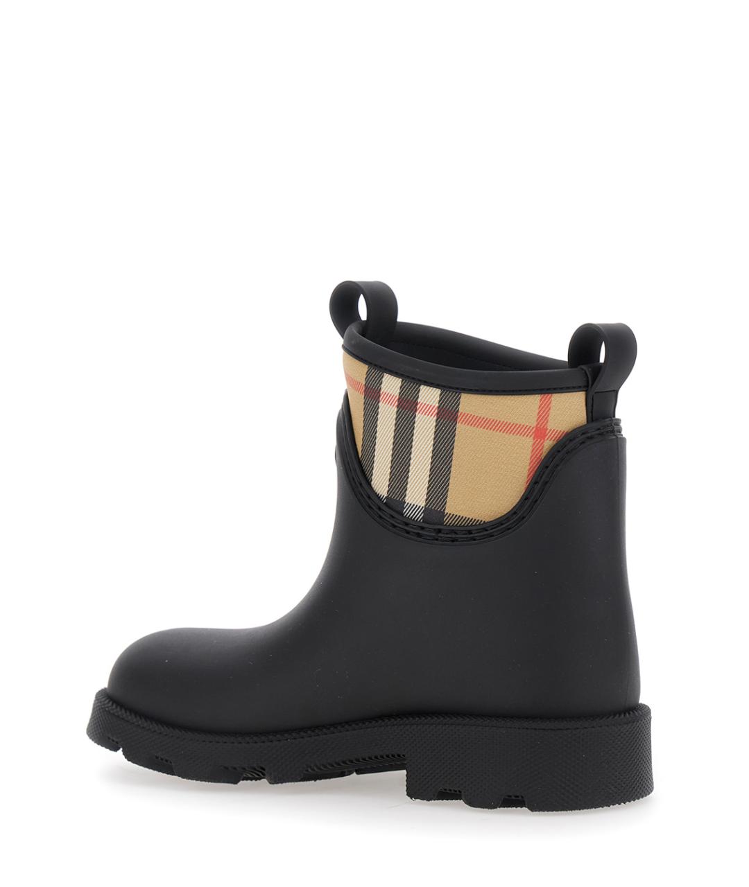 BURBERRY Черные резиновые ботинки, фото 2