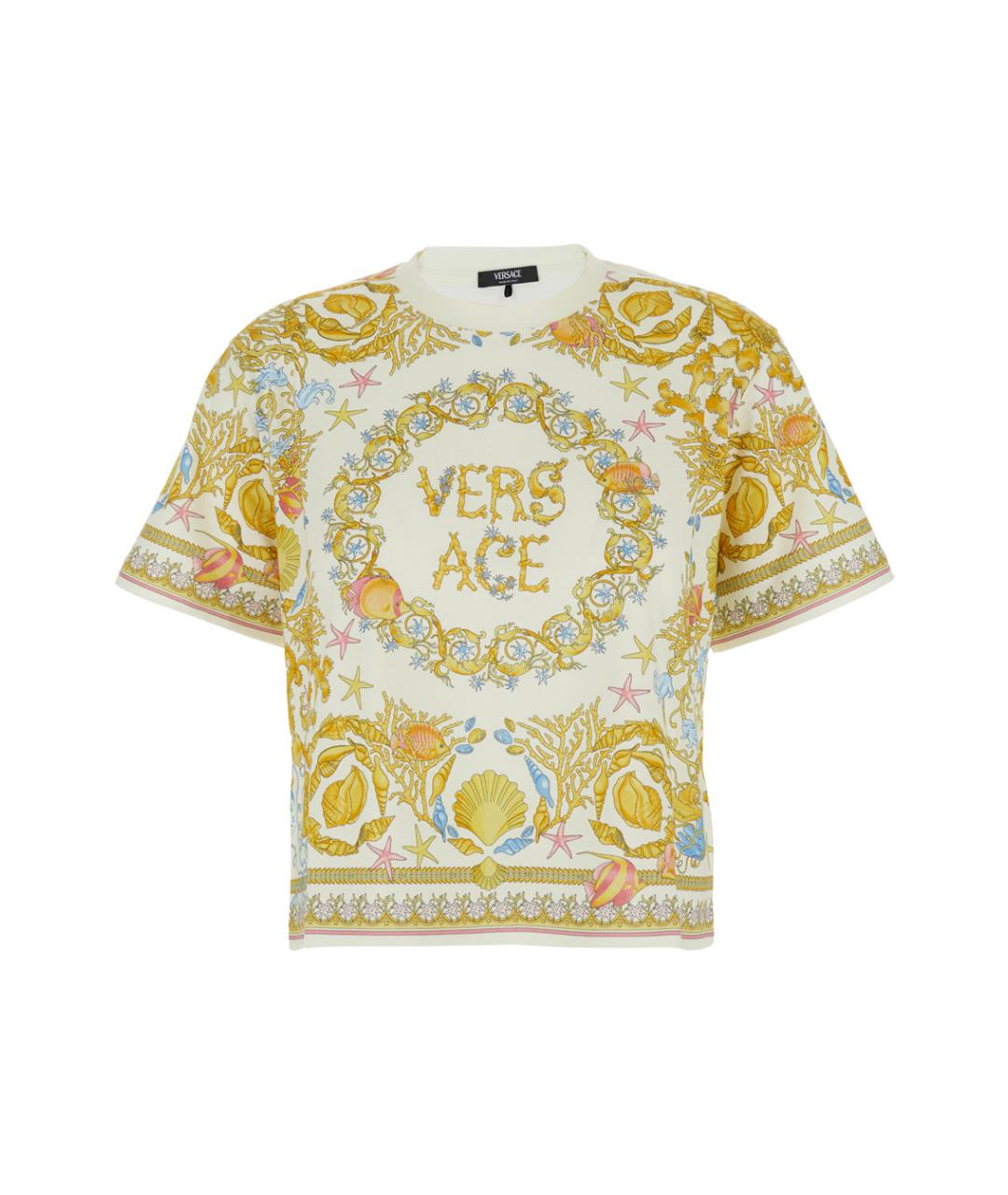 VERSACE Мульти хлопковая футболка, фото 1