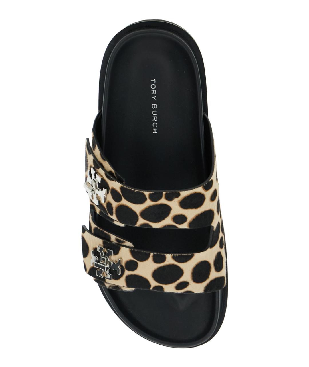 TORY BURCH Коричневые кожаные сандалии, фото 4