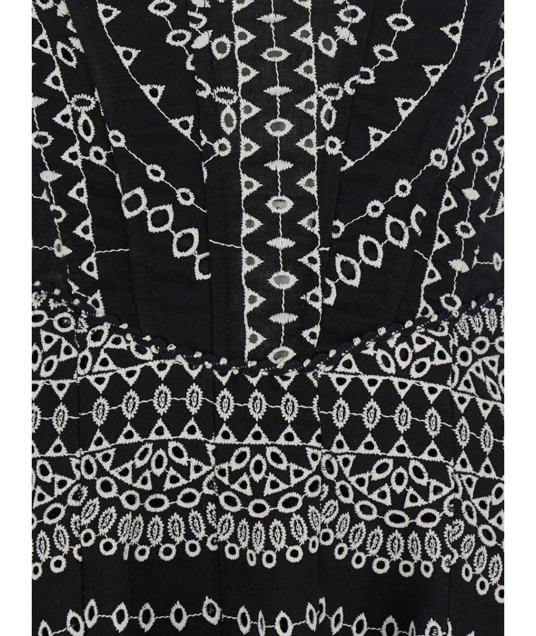 CHARO RUIZ Черное хлопковое платье, фото 3