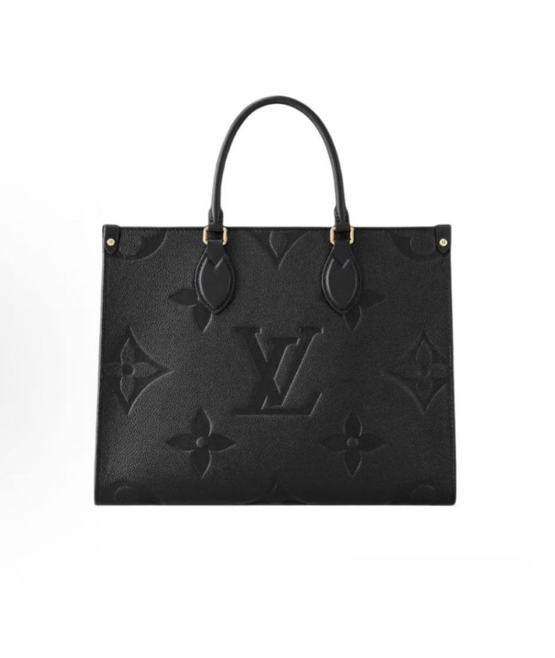 LOUIS VUITTON Черная кожаная сумка с короткими ручками, фото 4