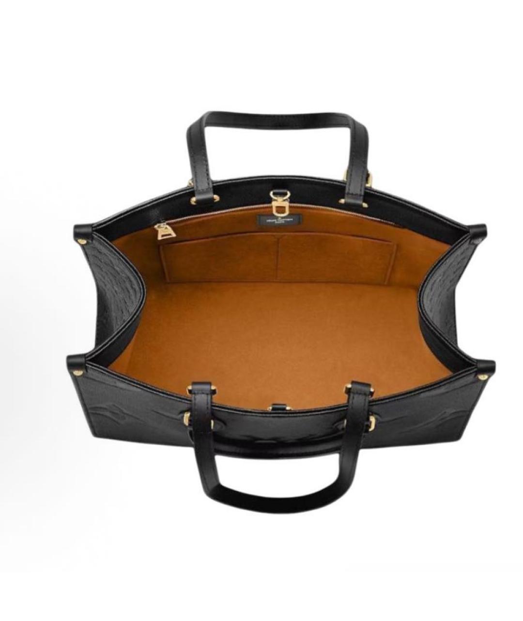 LOUIS VUITTON Черная кожаная сумка с короткими ручками, фото 2