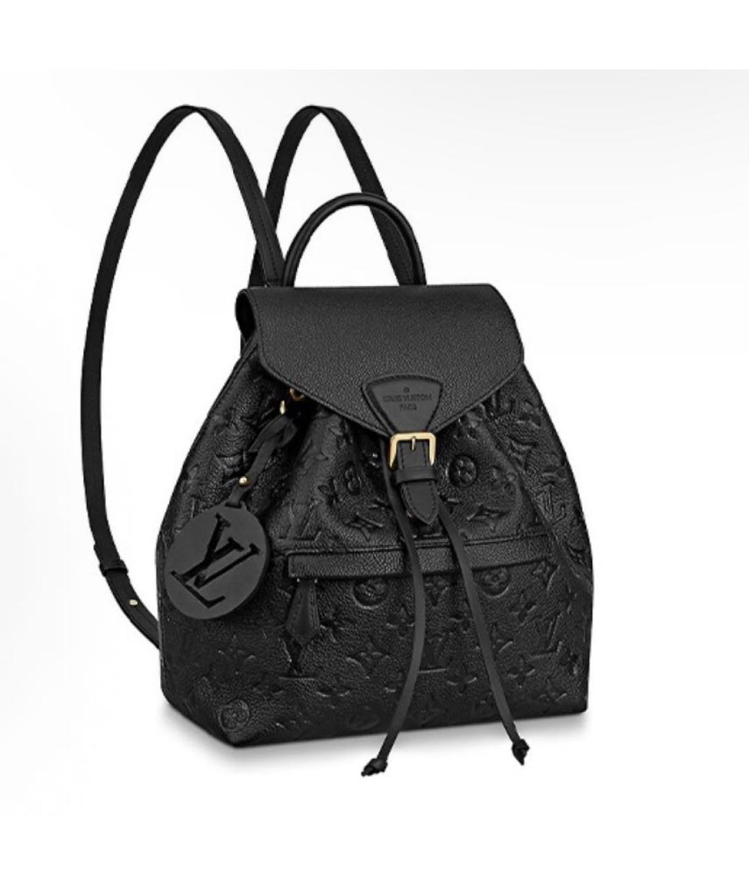 LOUIS VUITTON Черный кожаный рюкзак, фото 4