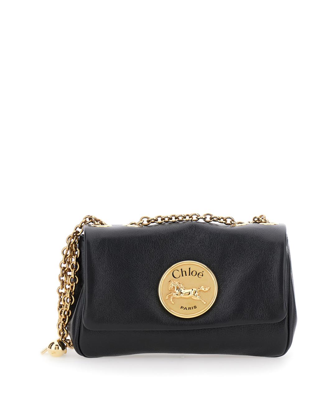 CHLOE Черная кожаная сумка через плечо, фото 1