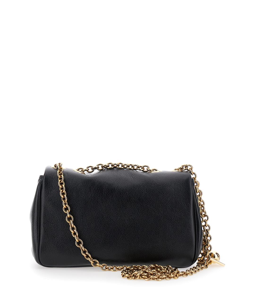 CHLOE Черная кожаная сумка через плечо, фото 2