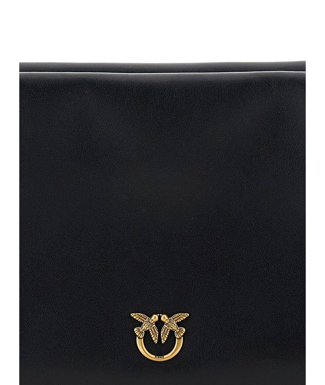 PINKO Черная кожаная сумка через плечо, фото 3