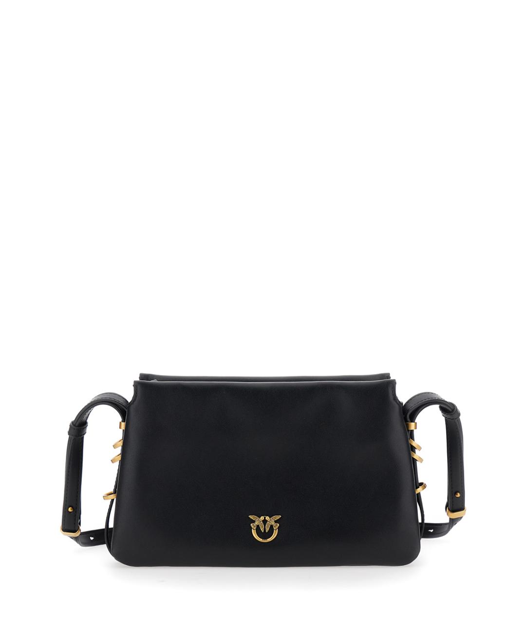 PINKO Черная кожаная сумка через плечо, фото 1