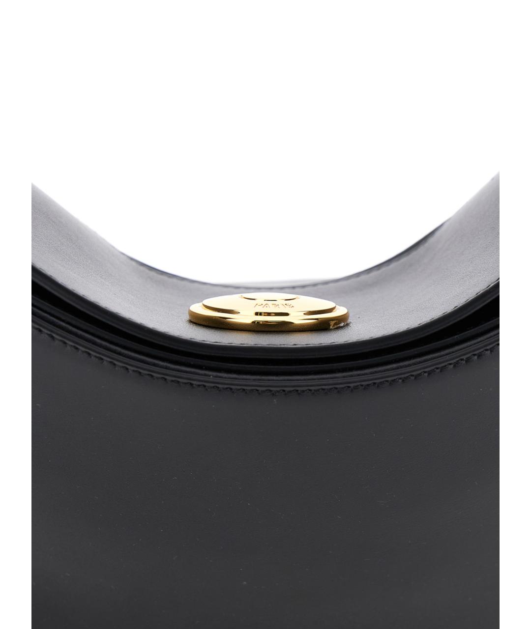 JACQUEMUS Черная кожаная сумка через плечо, фото 3