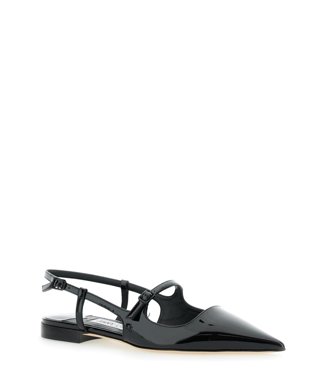 JIMMY CHOO Черные кожаные балетки, фото 2