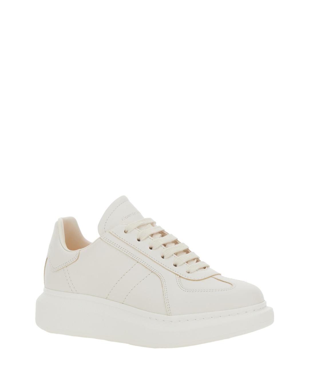 ALEXANDER MCQUEEN Белые кожаные кроссовки, фото 2