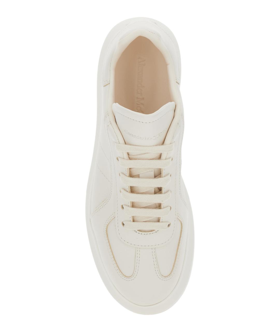 ALEXANDER MCQUEEN Белые кожаные кроссовки, фото 4