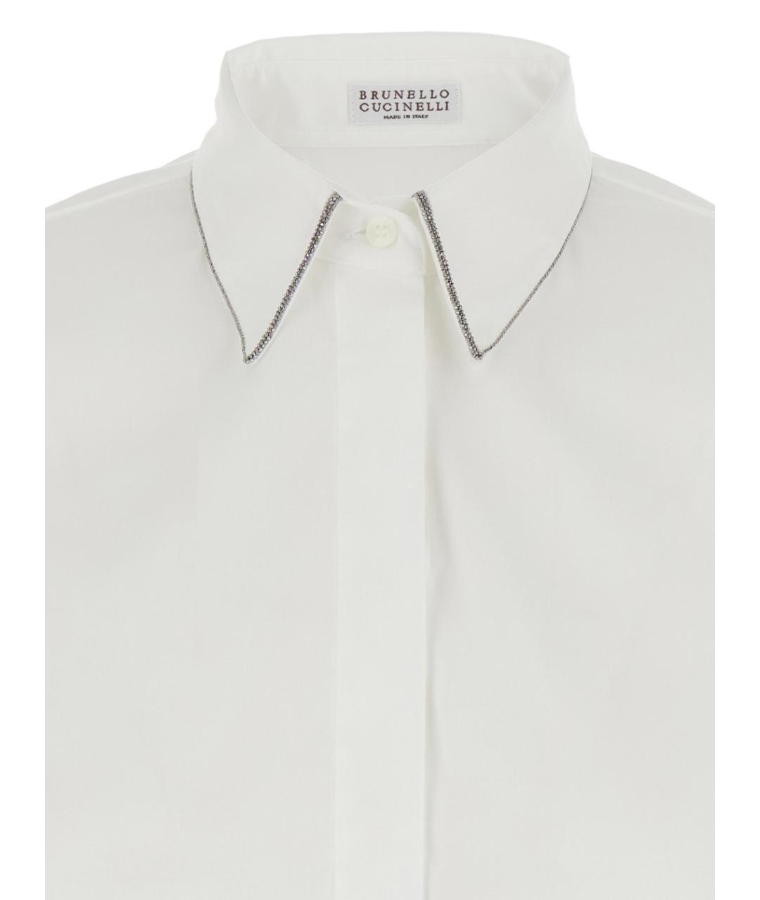 BRUNELLO CUCINELLI Белая хлопковая рубашка, фото 3