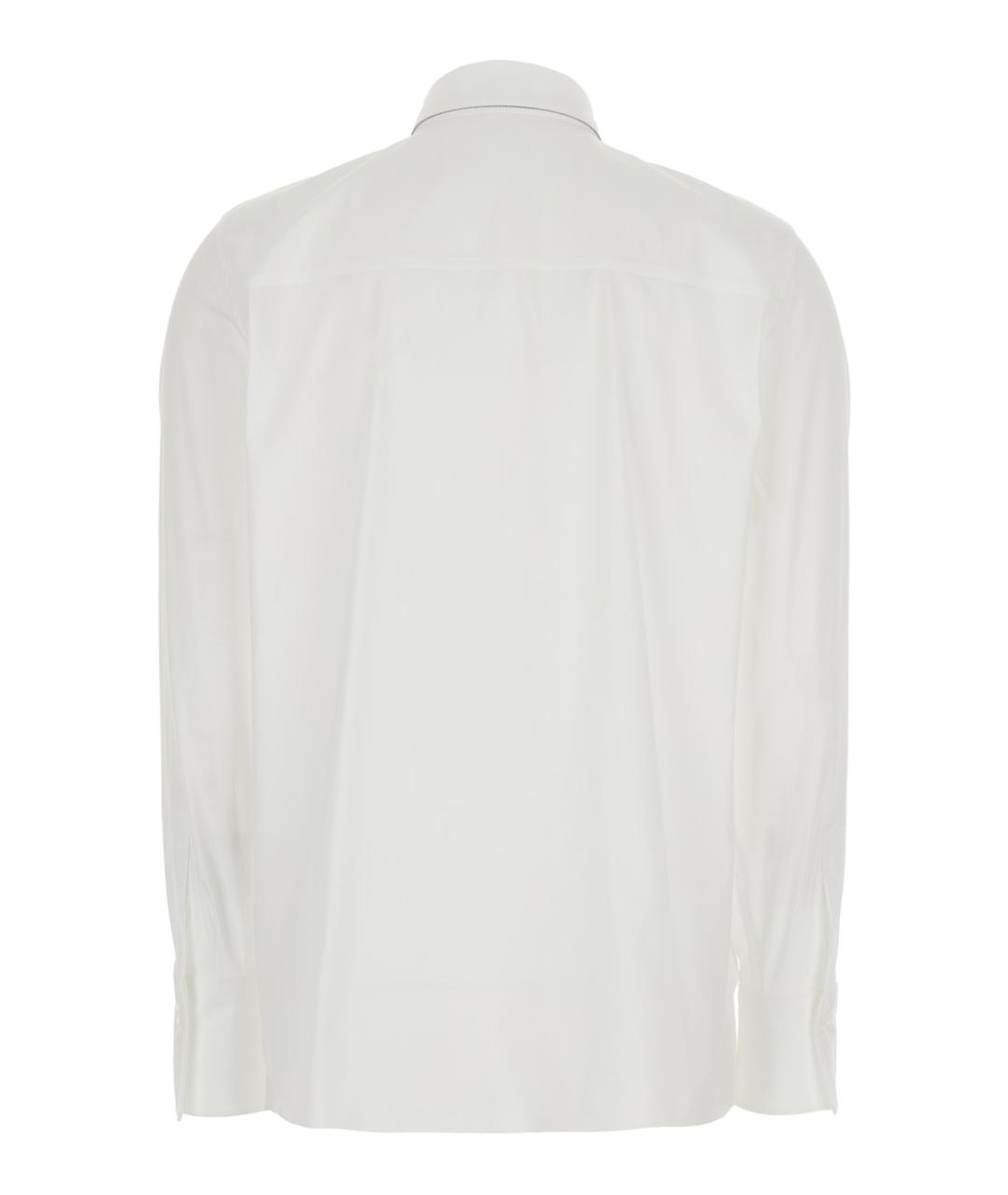 BRUNELLO CUCINELLI Белая хлопковая рубашка, фото 2