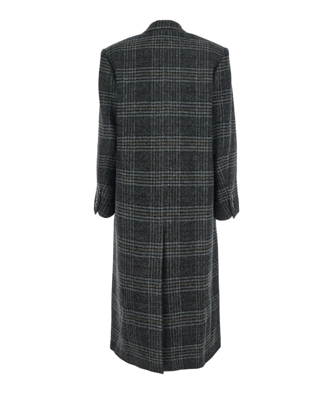 ISABEL MARANT Серое шерстяное пальто, фото 2