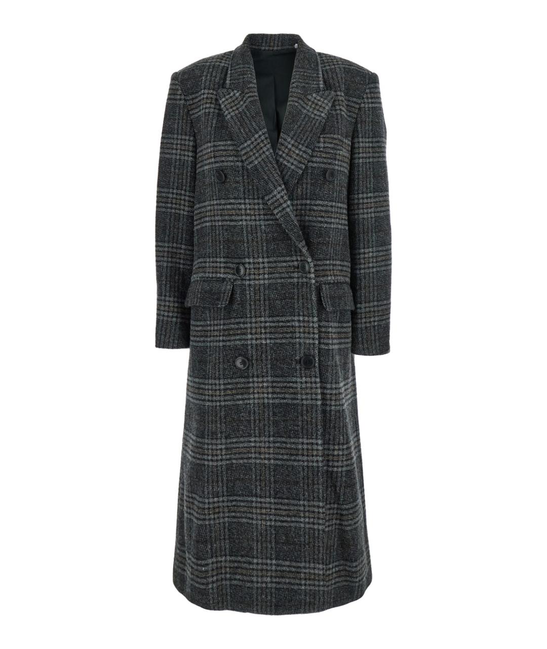 ISABEL MARANT Серое шерстяное пальто, фото 1