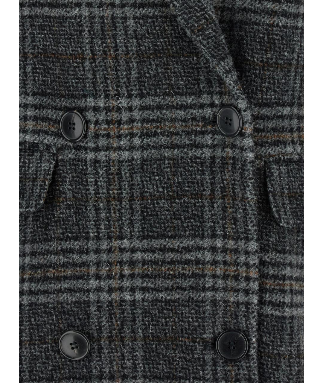 ISABEL MARANT Серое шерстяное пальто, фото 3