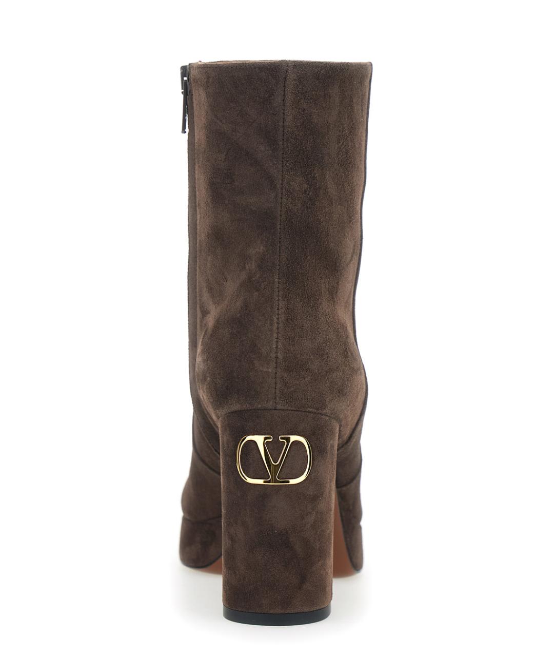 VALENTINO Коричневые замшевые ботильоны, фото 4