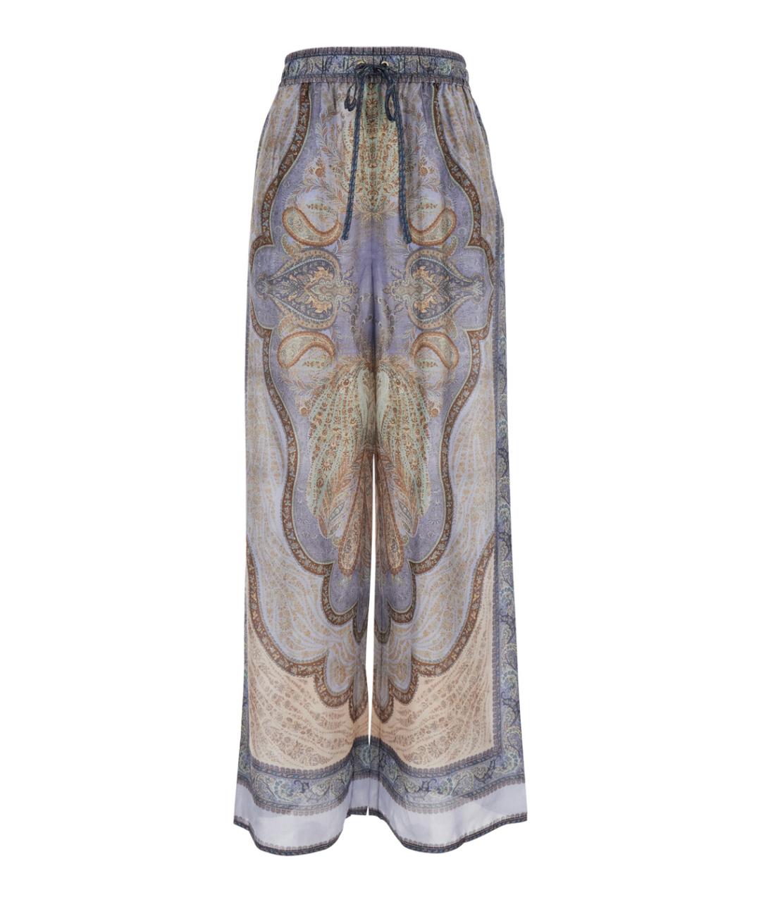 ZIMMERMANN Мульти шелковые прямые брюки, фото 1