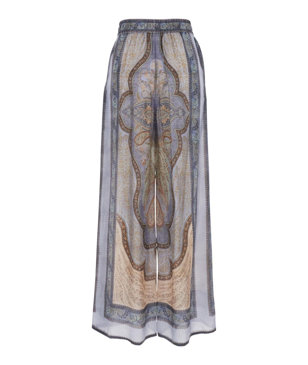 ZIMMERMANN Мульти шелковые прямые брюки, фото 2