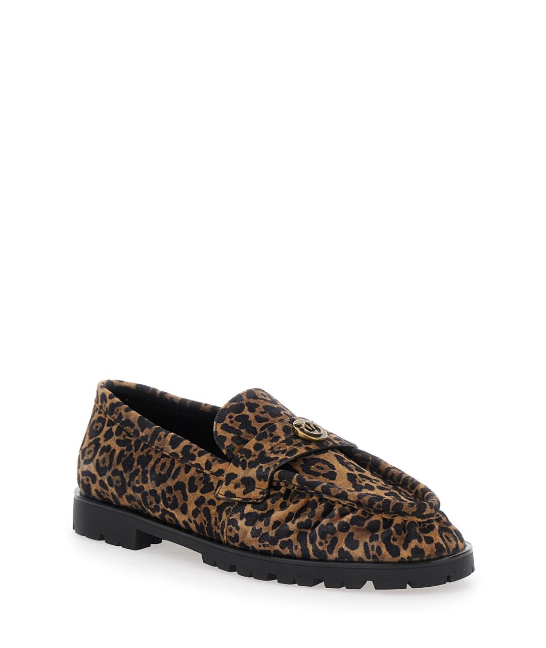 PINKO Коричневые кожаные лоферы, фото 2