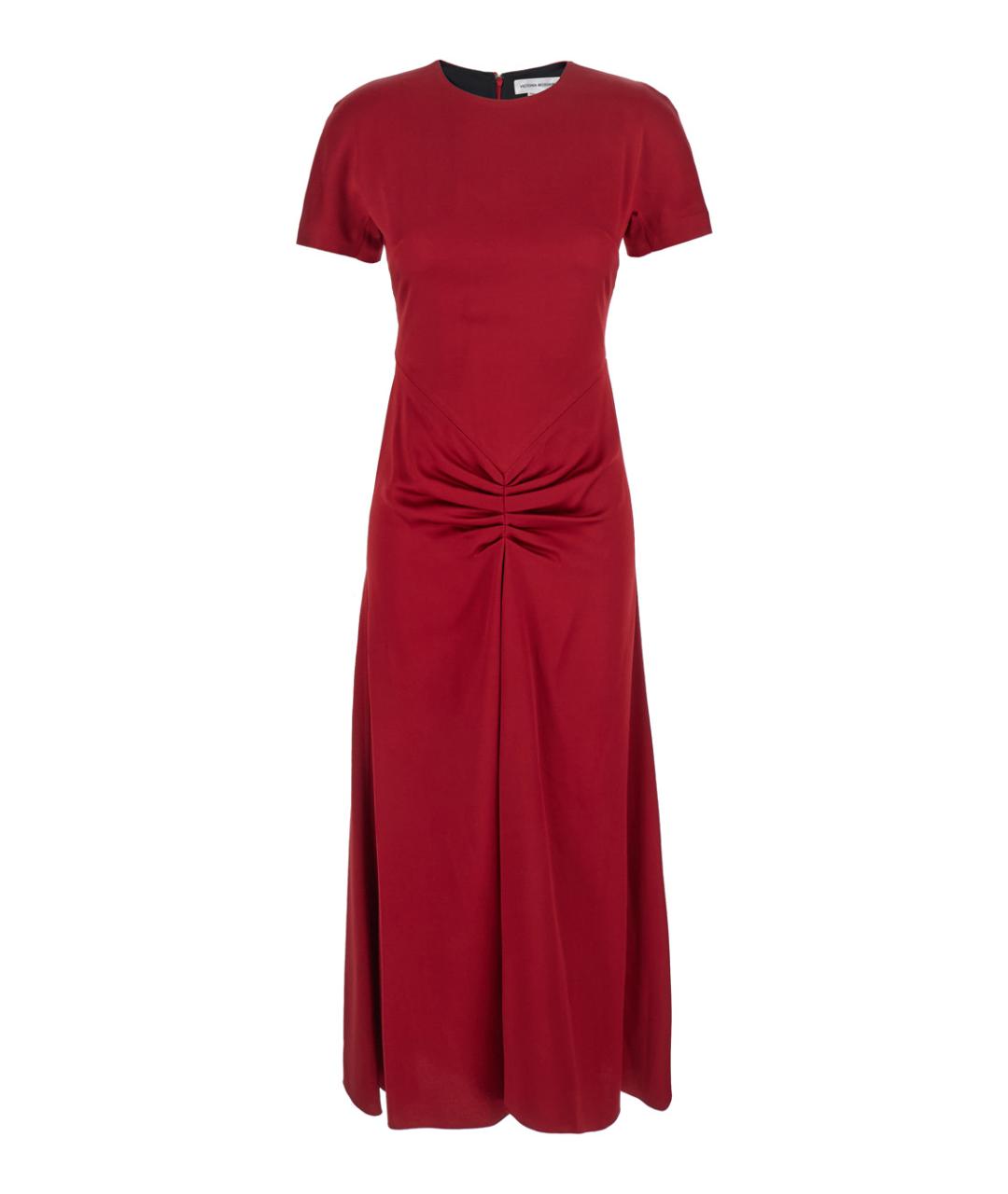 VICTORIA BECKHAM Красное ацетатное вечернее платье, фото 1
