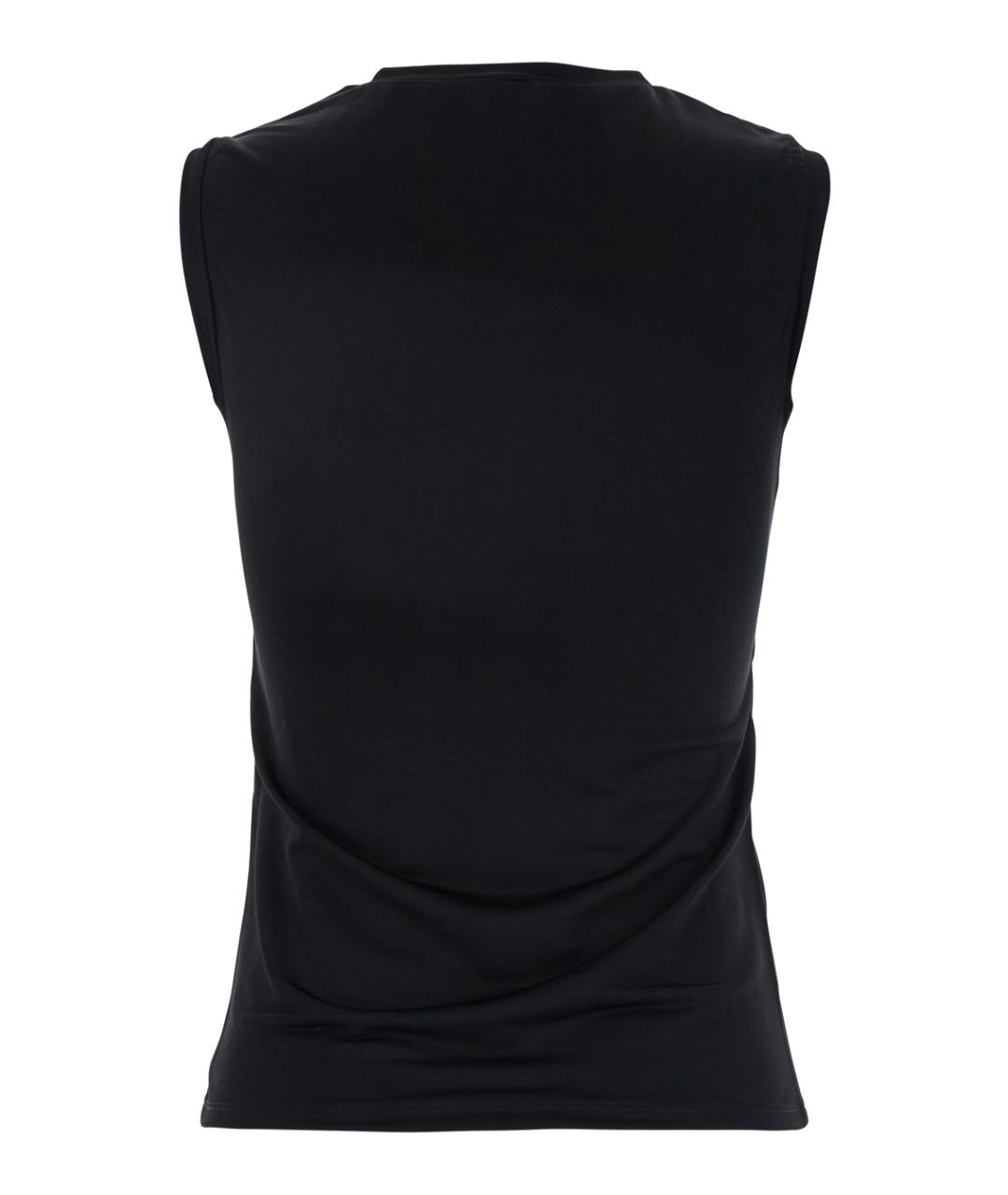 ALEXANDER MCQUEEN Черная вискозная майка, фото 2