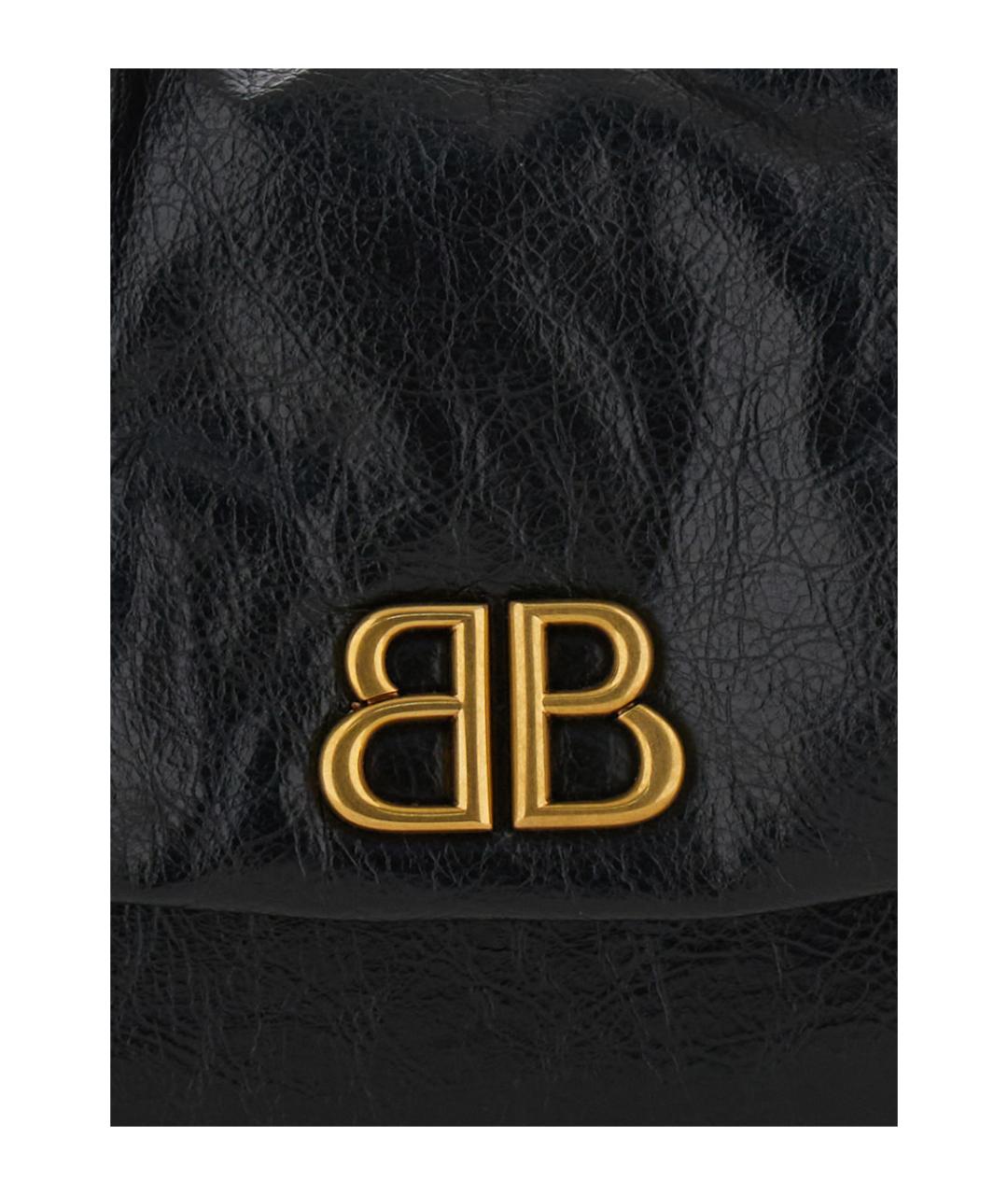 BALENCIAGA Черная кожаная сумка через плечо, фото 3