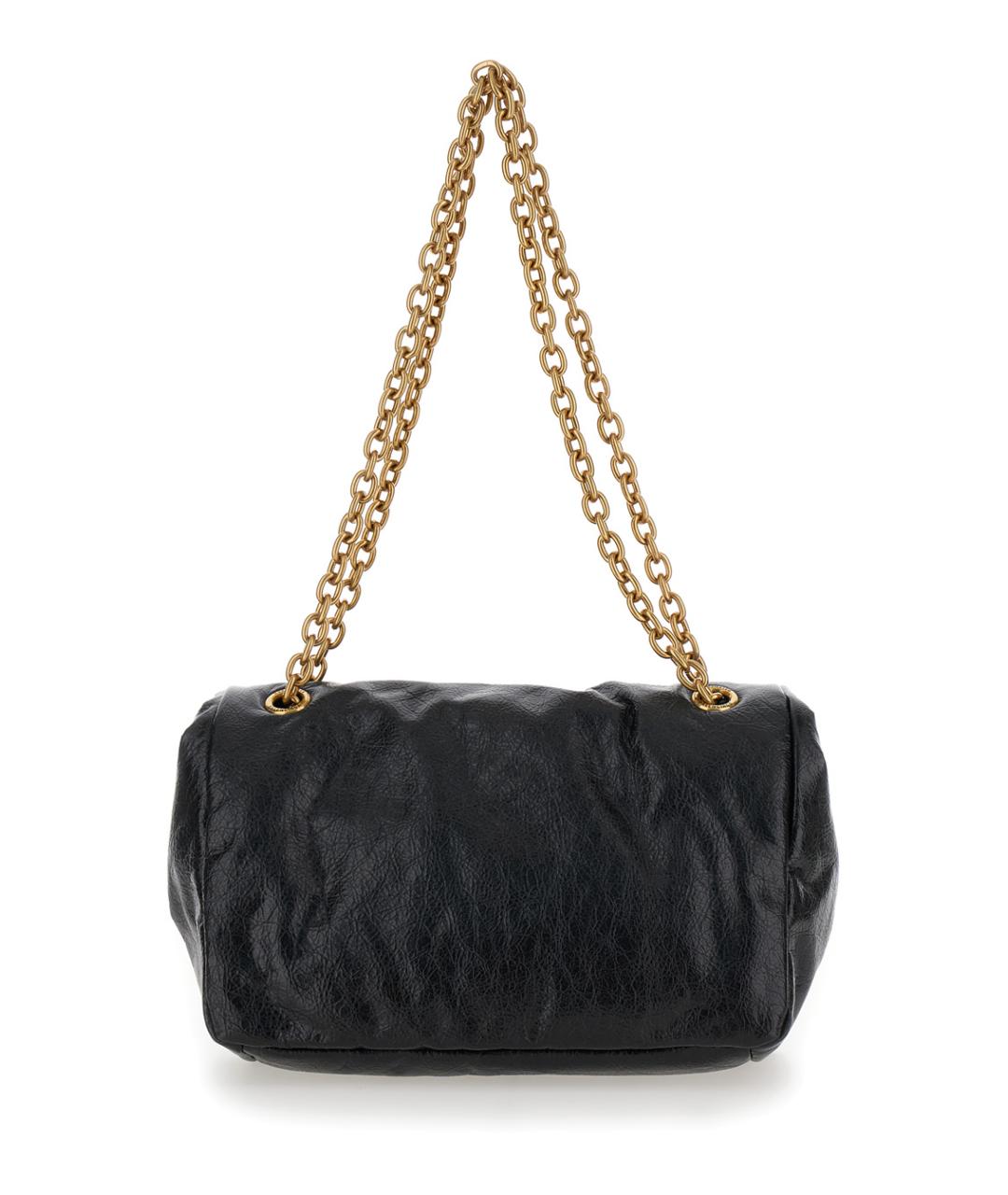 BALENCIAGA Черная кожаная сумка через плечо, фото 2