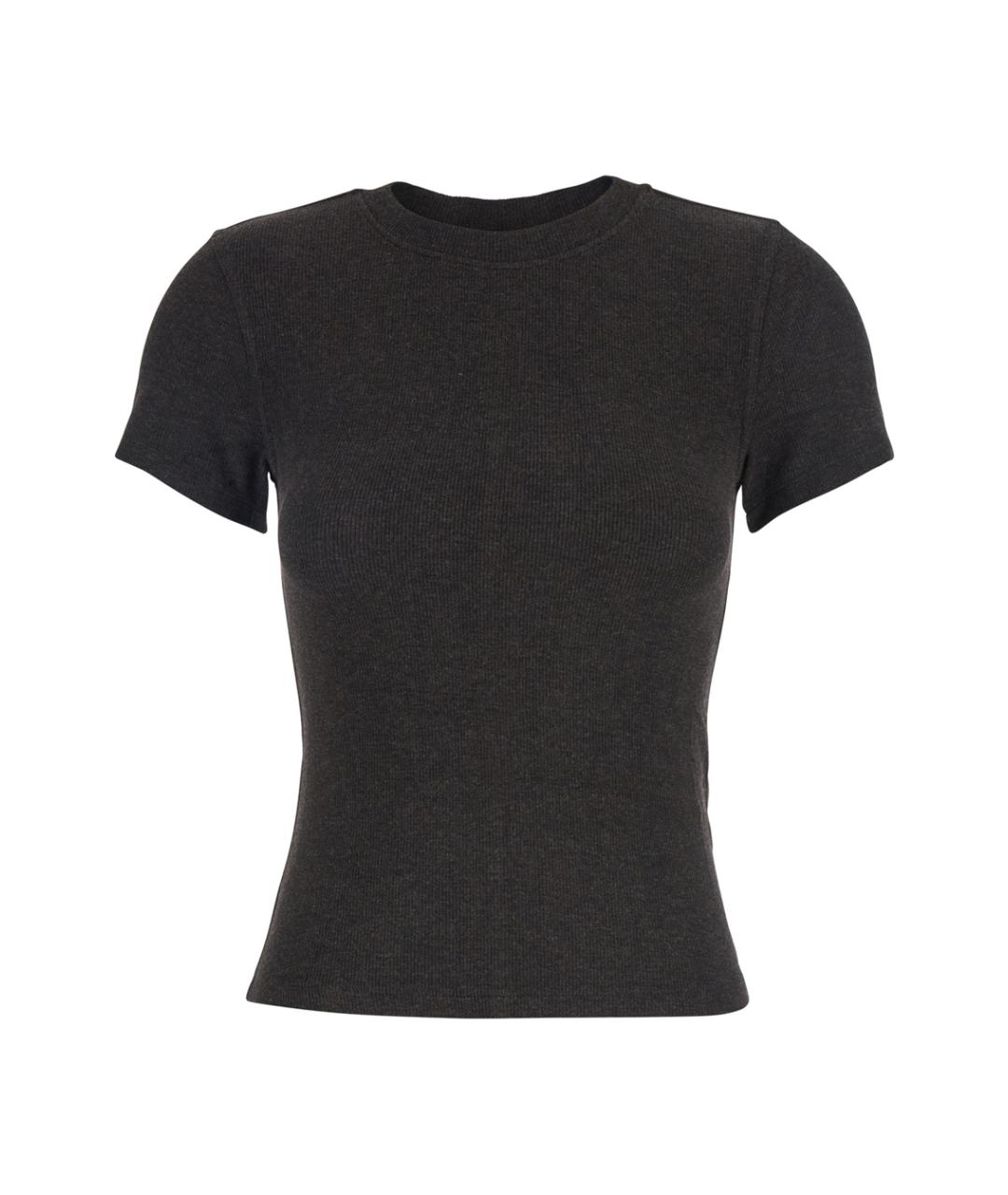 FRAME Коричневая хлопковая футболка, фото 1