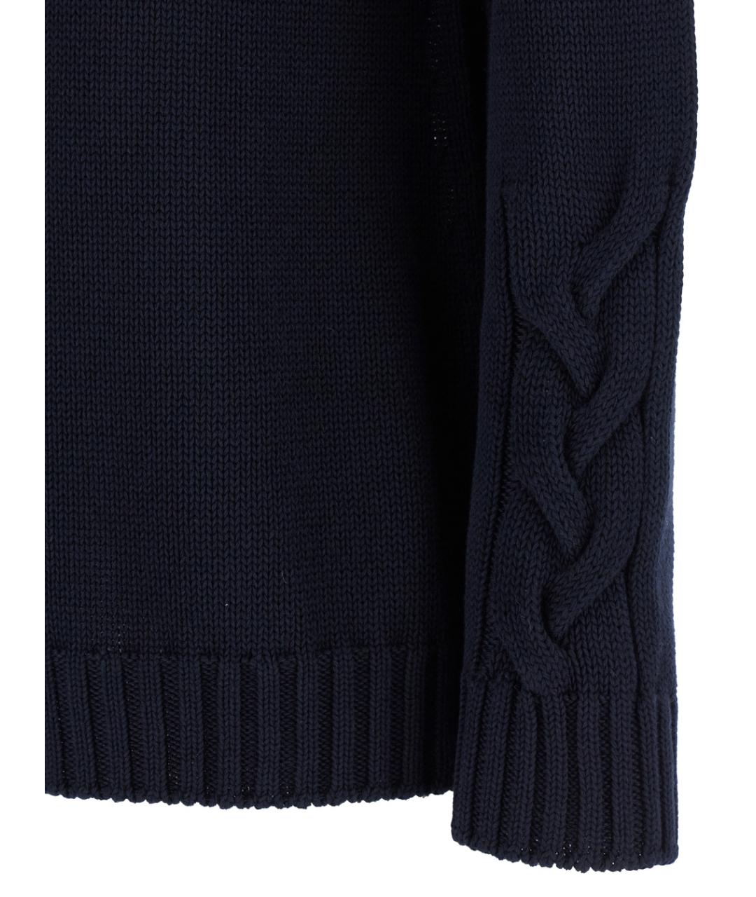 'S MAX MARA Синий хлопковый джемпер / свитер, фото 3