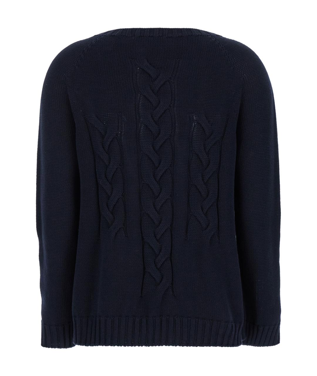 'S MAX MARA Синий хлопковый джемпер / свитер, фото 2