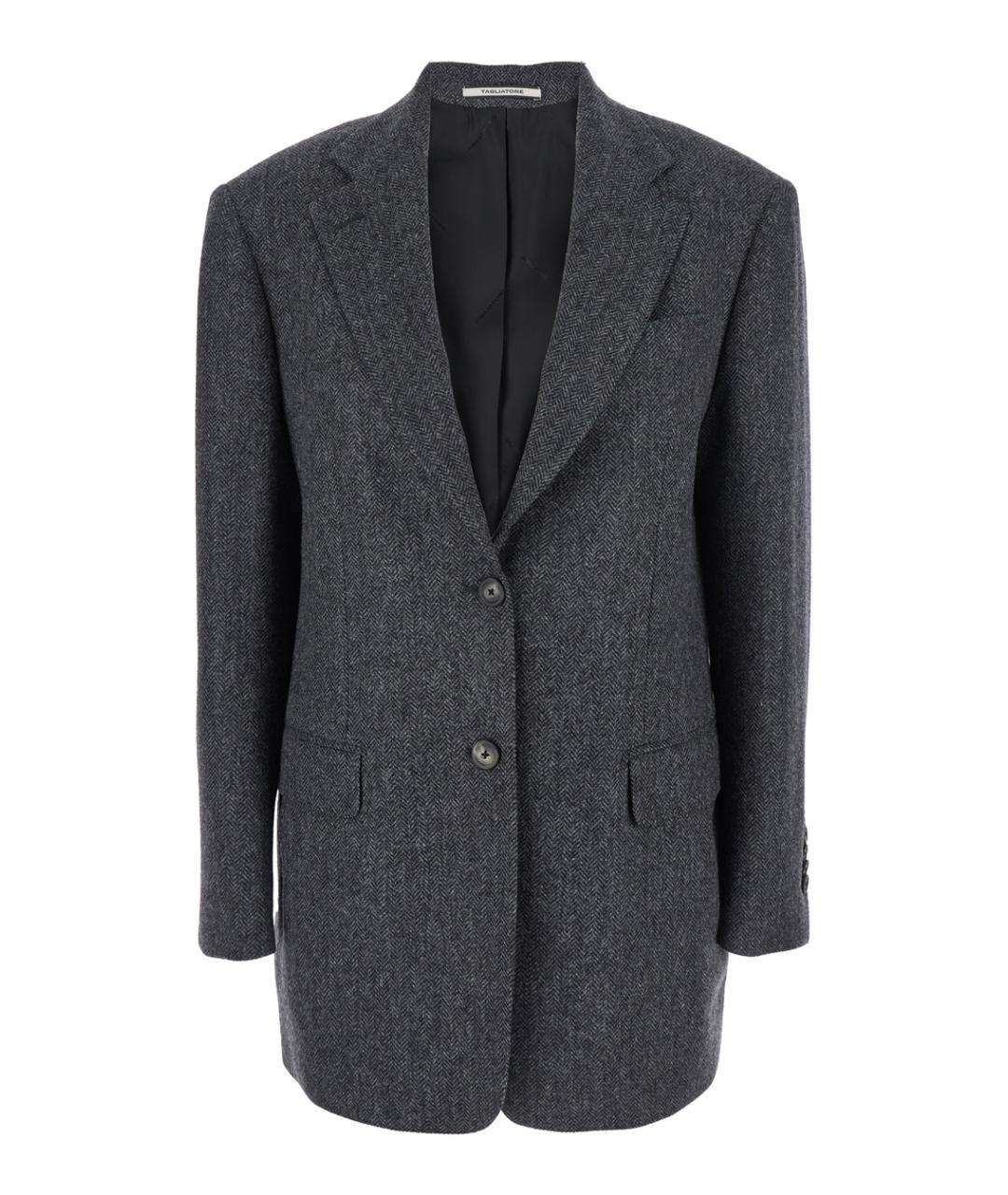 TAGLIATORE Серый шерстяной жакет/пиджак, фото 1