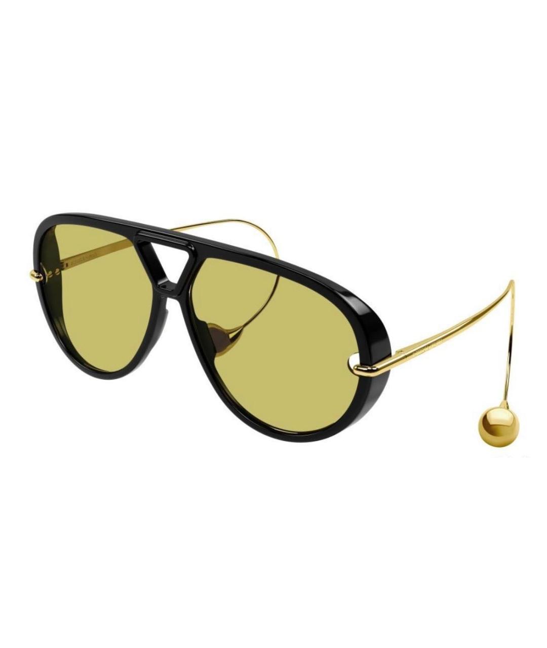 BOTTEGA VENETA Коричневые пластиковые солнцезащитные очки, фото 1