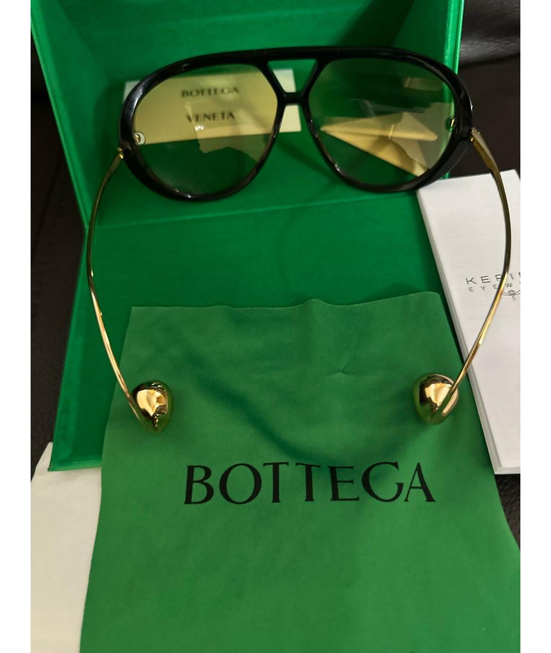 BOTTEGA VENETA Коричневые пластиковые солнцезащитные очки, фото 3