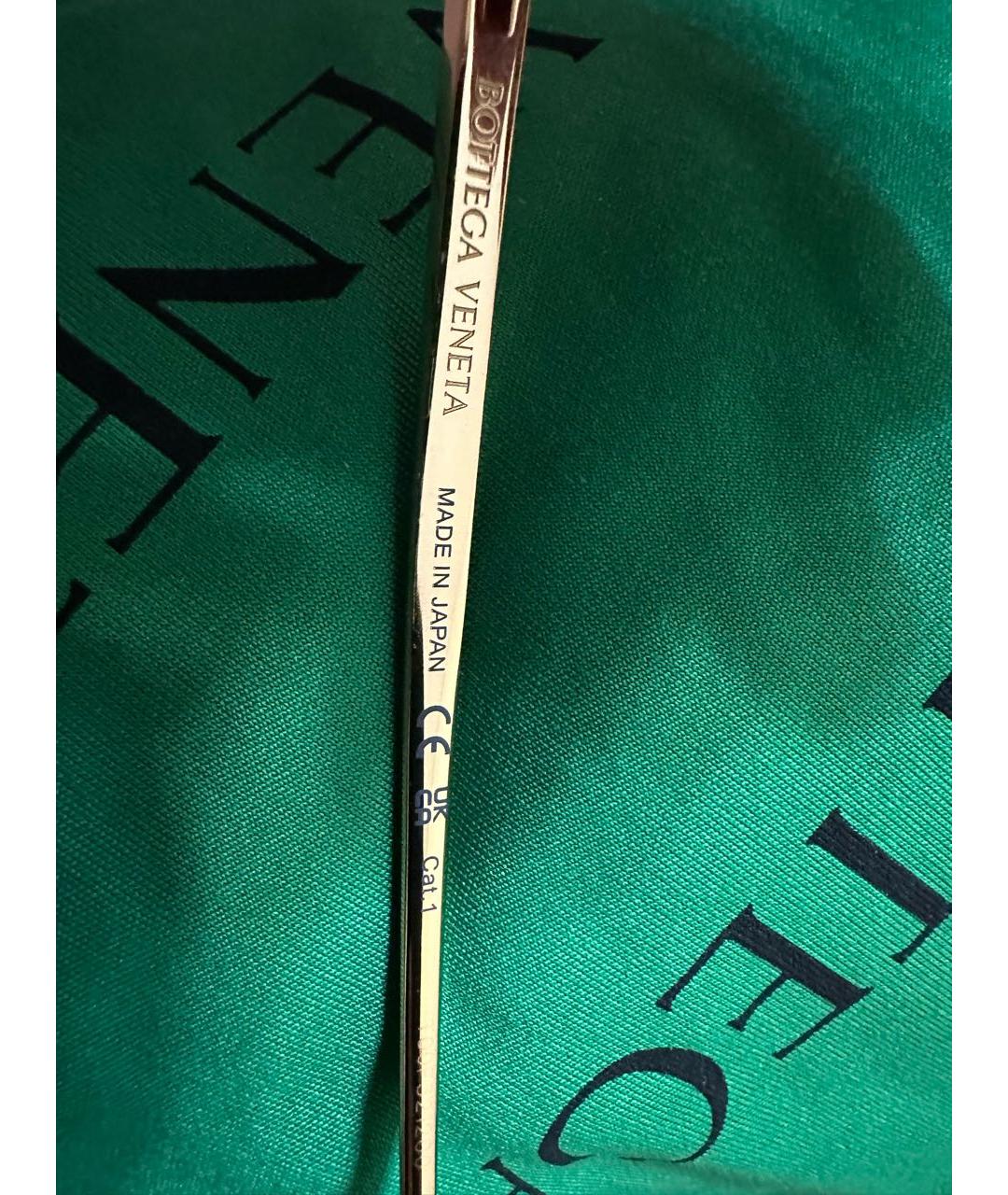 BOTTEGA VENETA Коричневые пластиковые солнцезащитные очки, фото 7