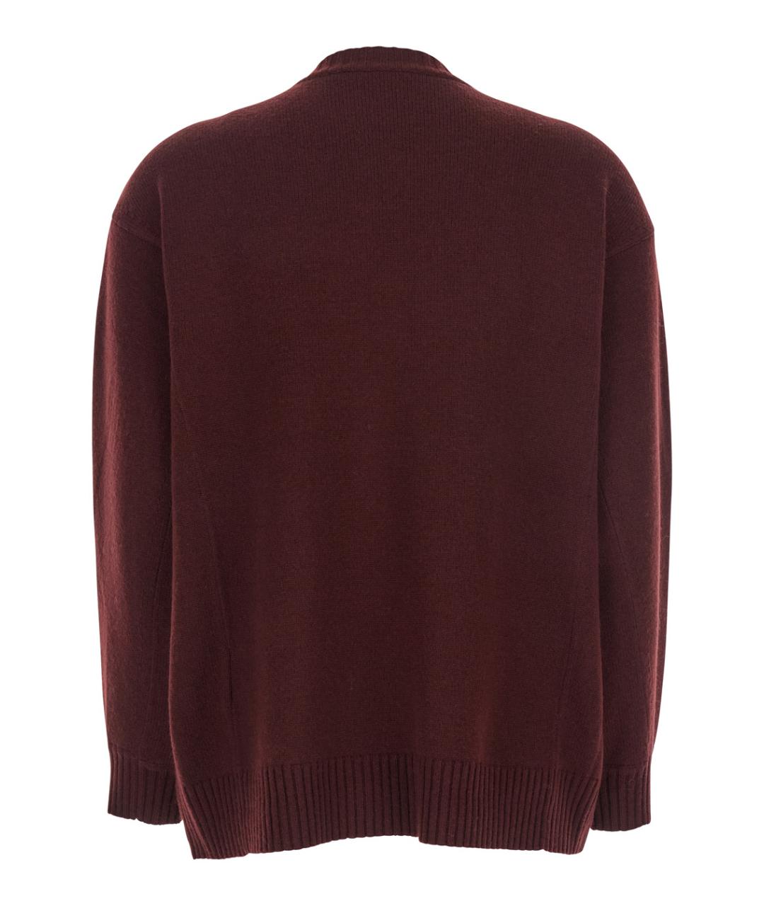 MAX MARA Бордовый шерстяной джемпер / свитер, фото 2