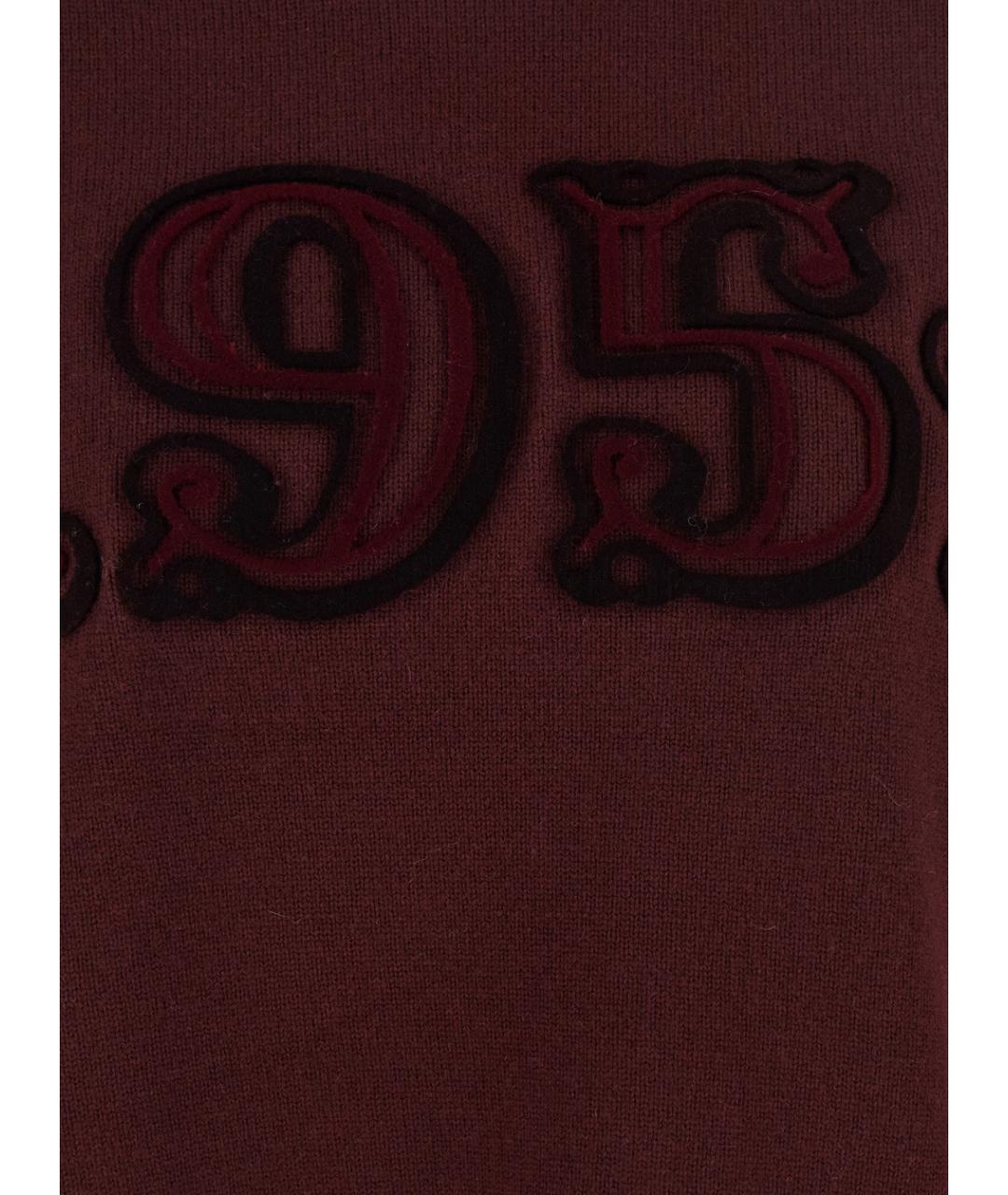 MAX MARA Бордовый шерстяной джемпер / свитер, фото 3