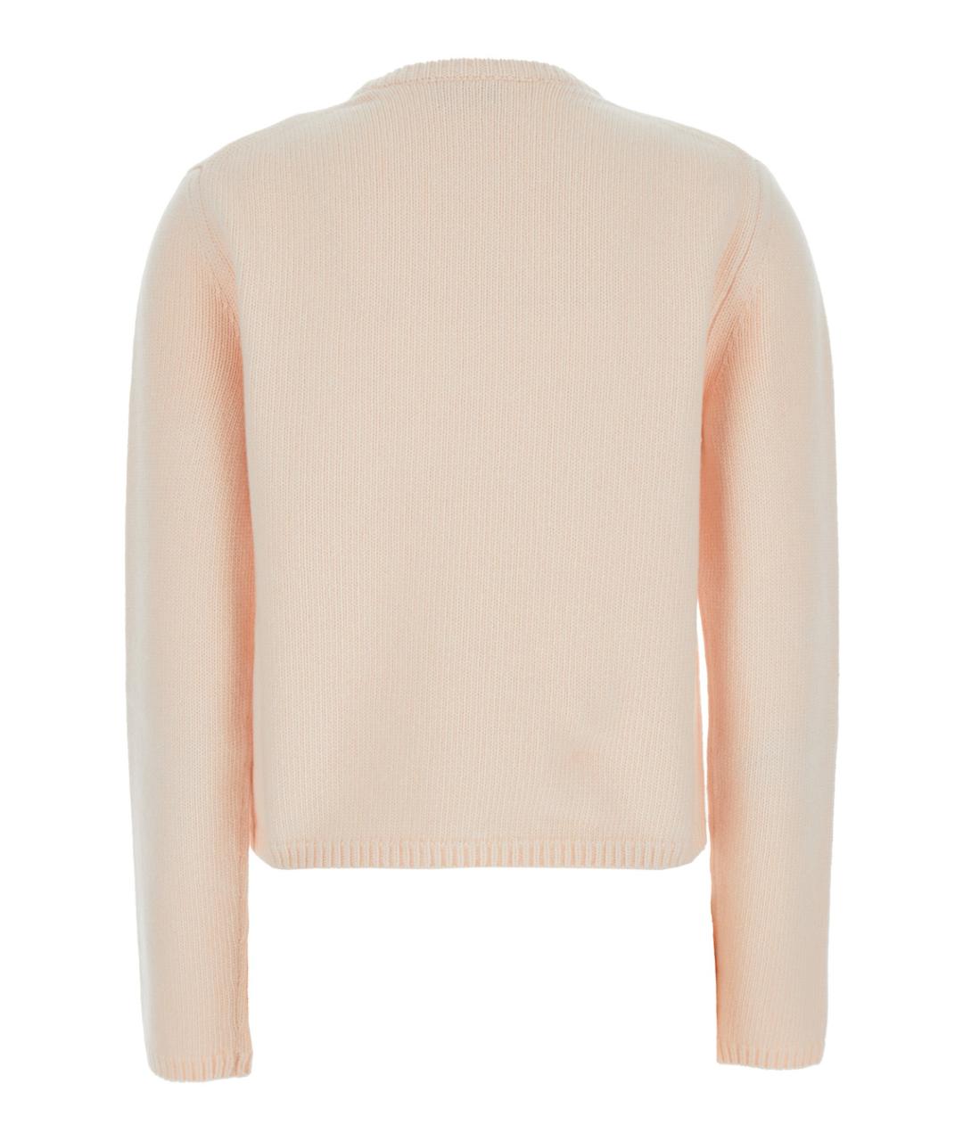 MONCLER Розовый шерстяной джемпер / свитер, фото 2