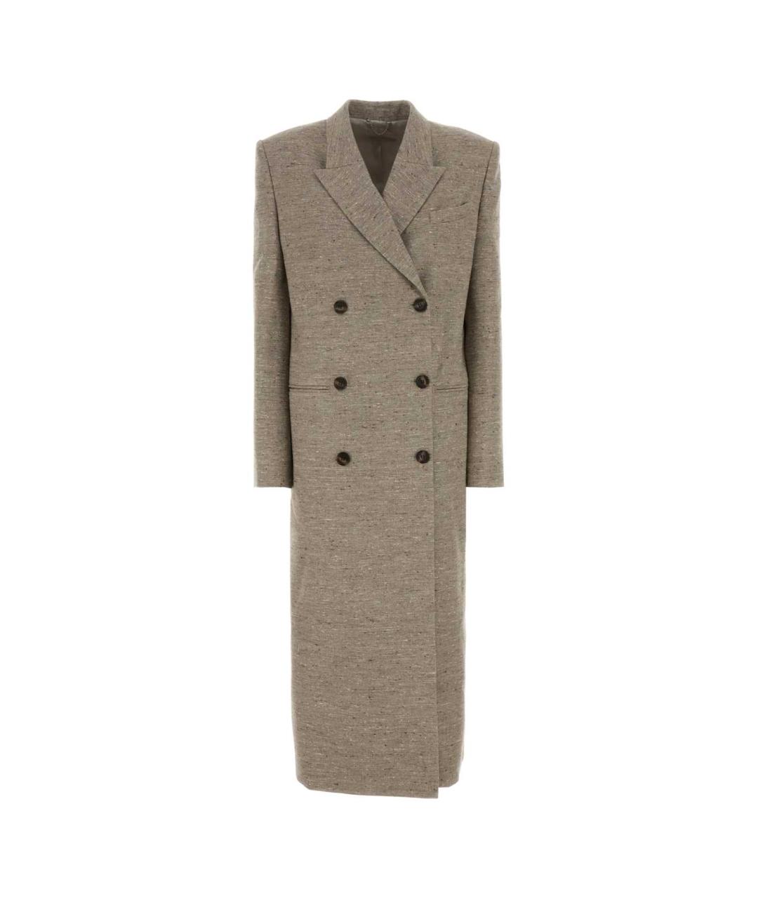 MAGDA BUTRYM Бежевое шелковое пальто, фото 1