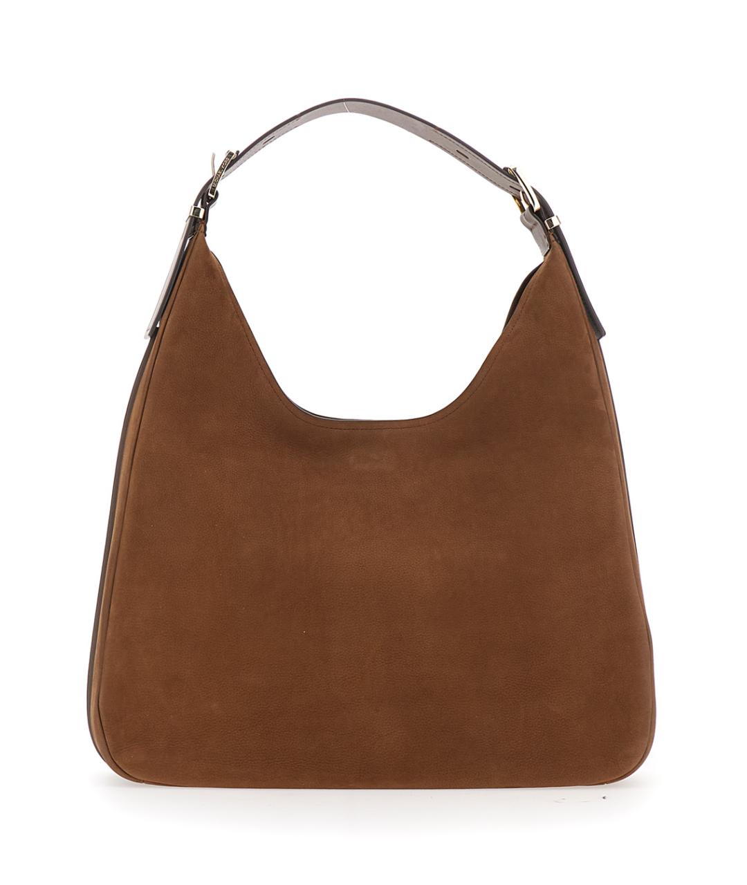 MICHAEL MICHAEL KORS Коричневая замшевая сумка через плечо, фото 2