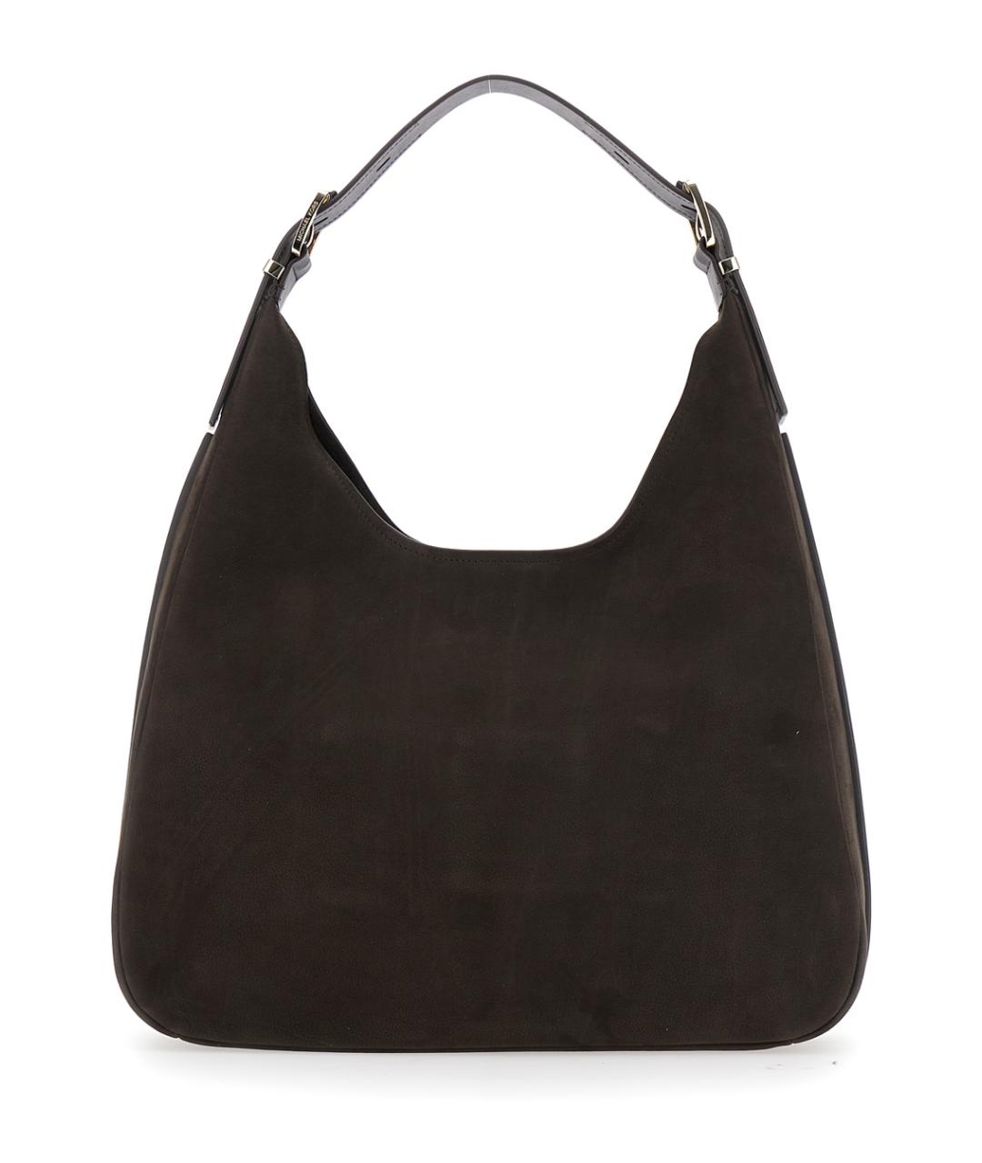 MICHAEL MICHAEL KORS Коричневая замшевая сумка через плечо, фото 2