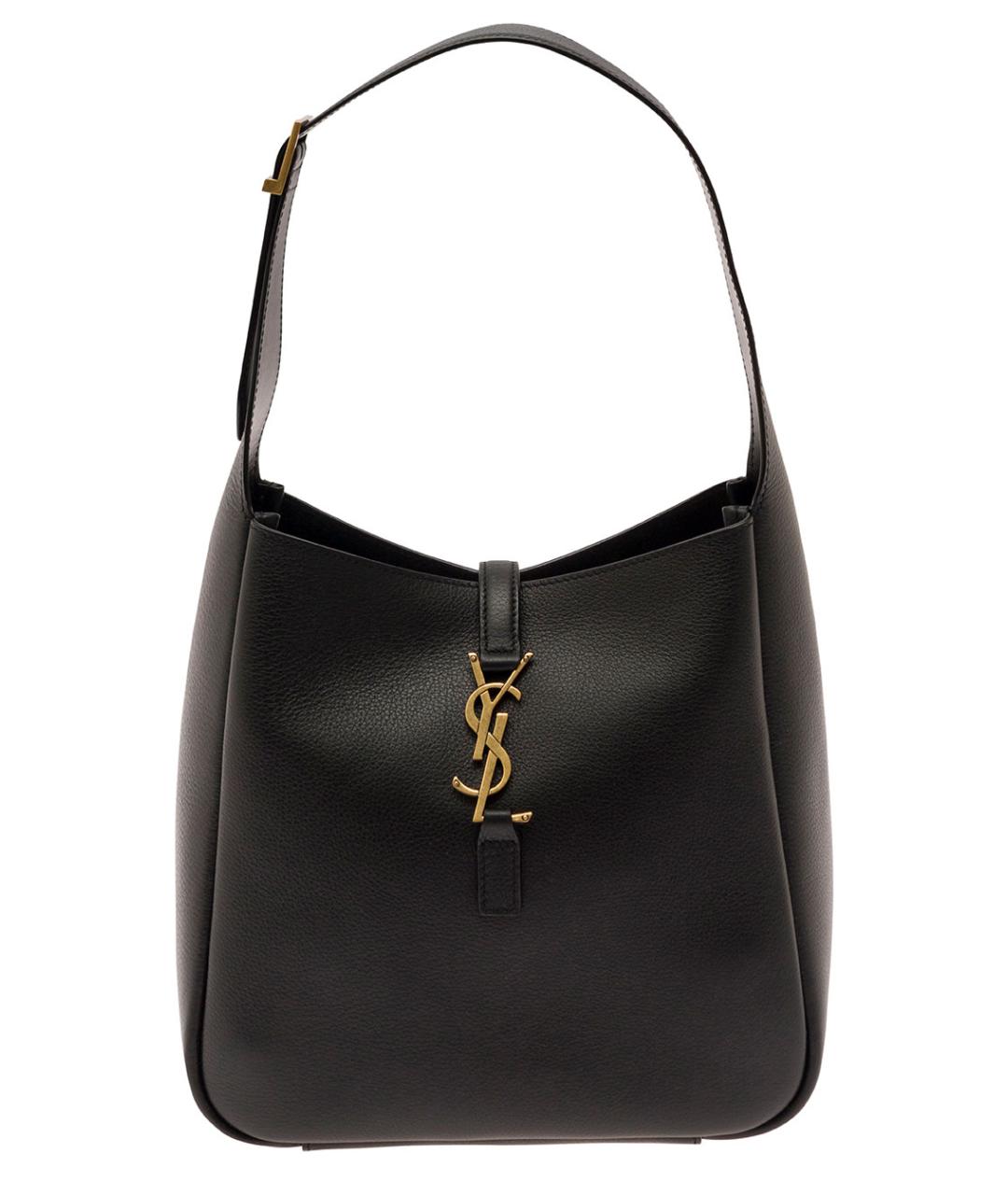 SAINT LAURENT Черная кожаная сумка через плечо, фото 1